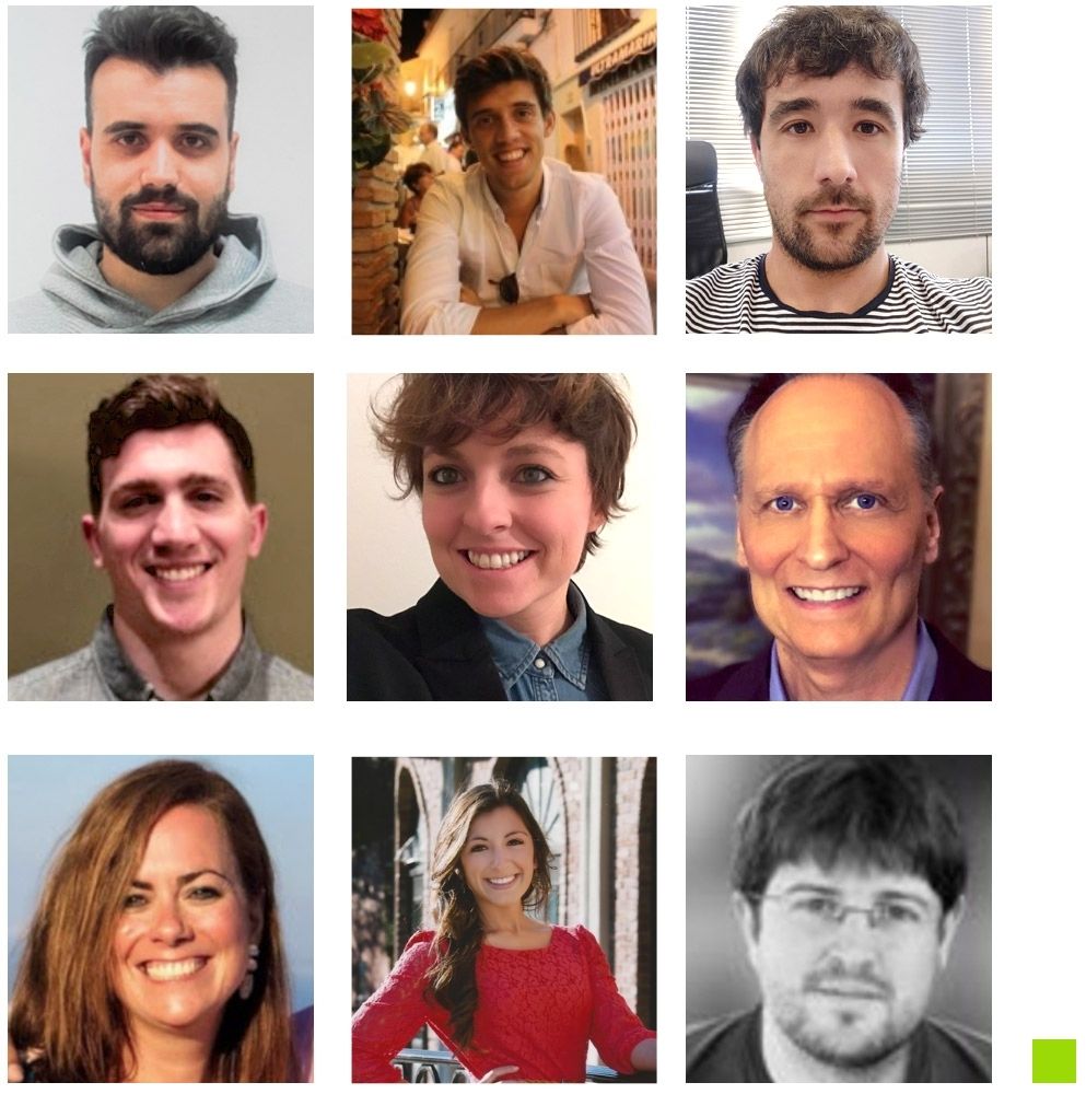 Voovio team member faces