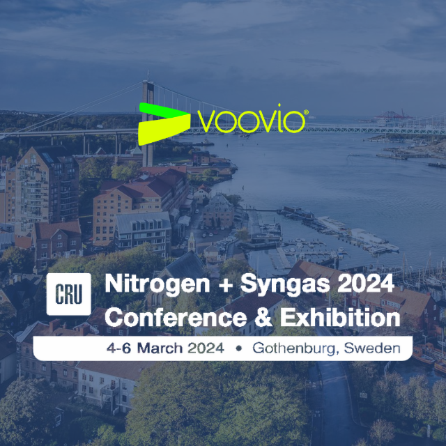 Voovio at the Nitrogen + Syngas Conference in Gothenburg from 4 - 6 March 2024